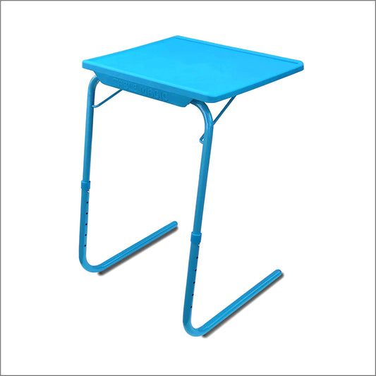 TABLE BUDDY ® | Adjustable Multi Position Portable Folding Table Mate | Aqua Blue