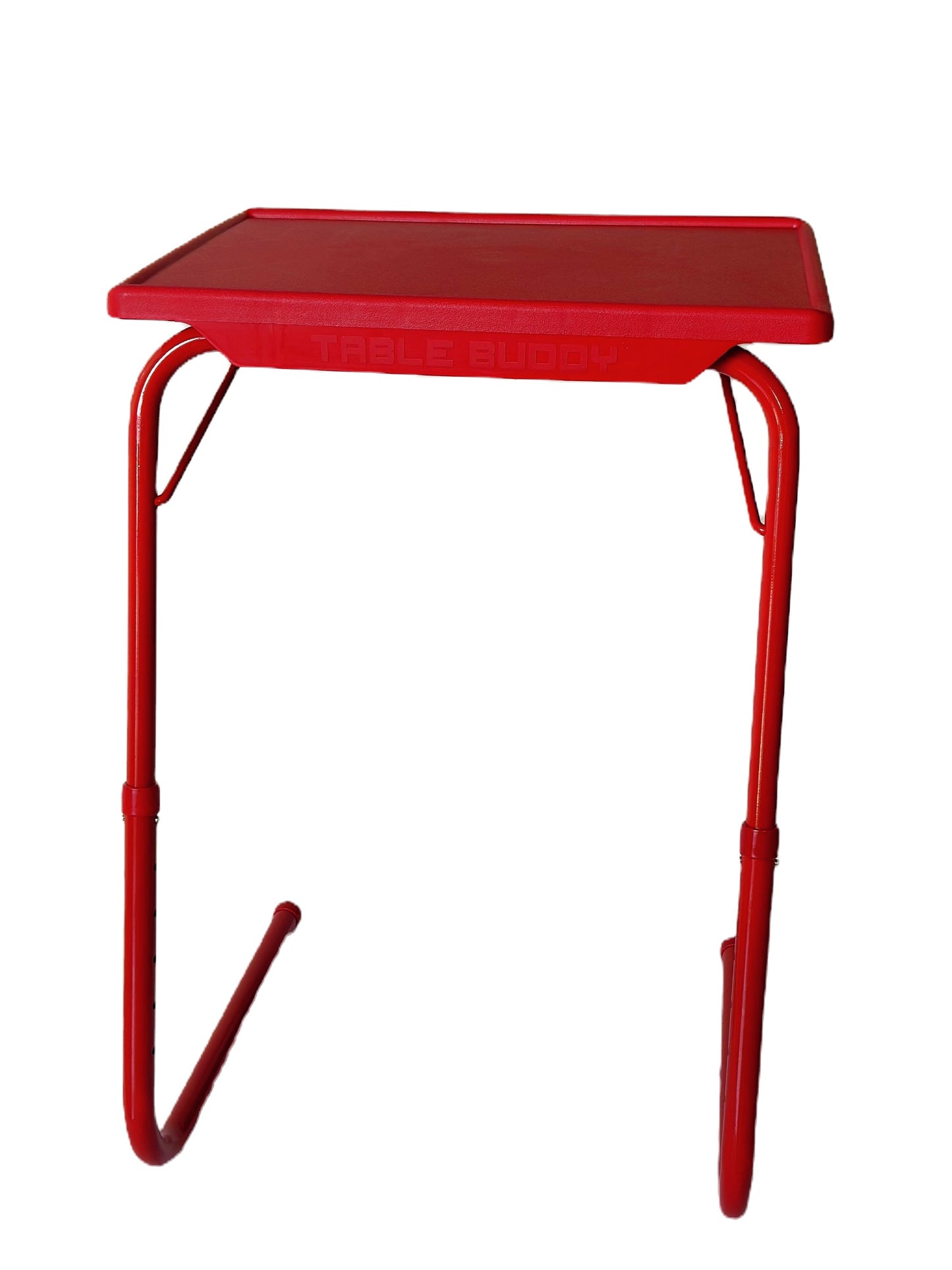 TABLE BUDDY ® | Adjustable Multi Position Portable Folding Table Mate | Cherry Red