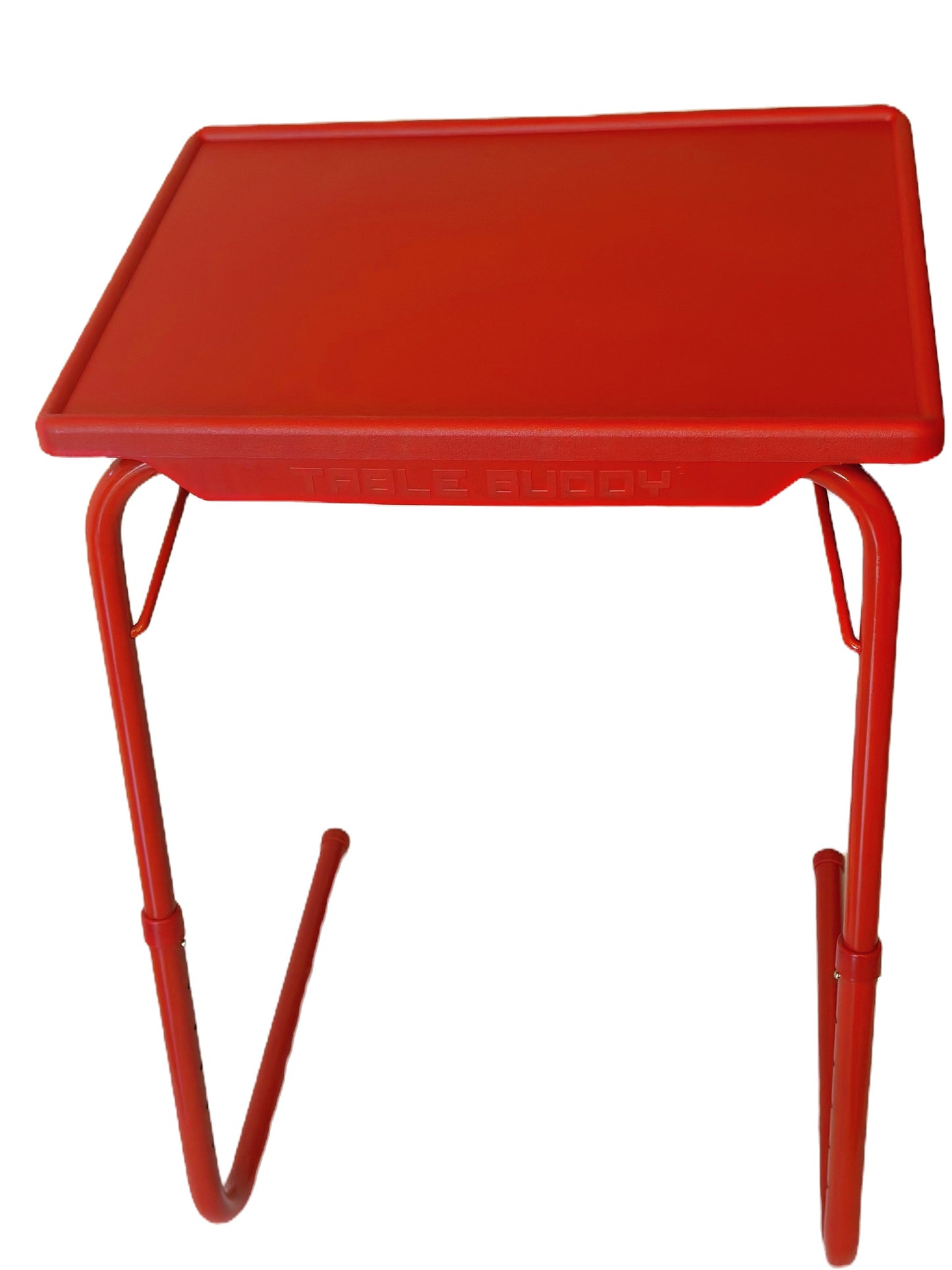 TABLE BUDDY ® | Adjustable Multi Position Portable Folding Table Mate | Cherry Red