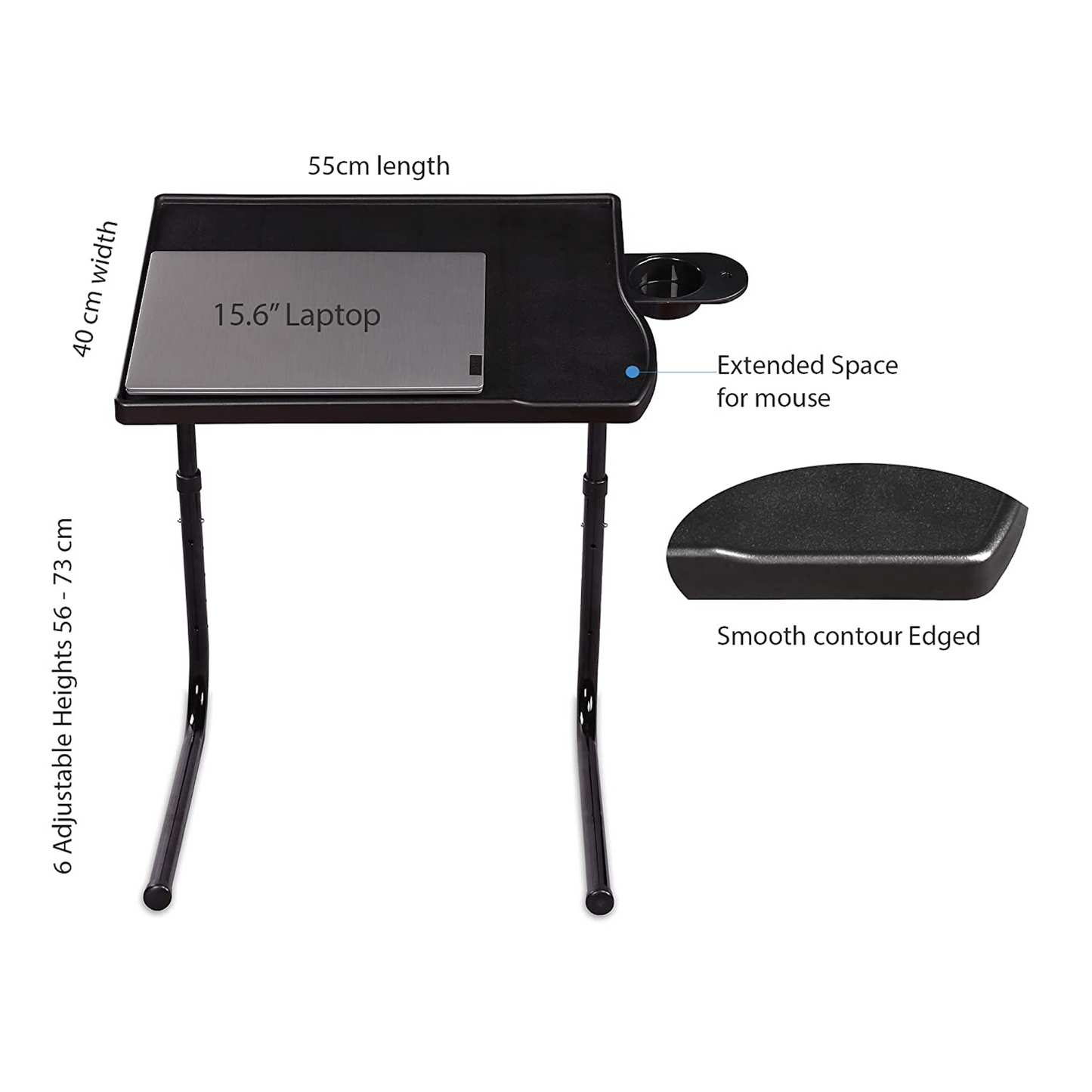 folding table mate with cup holder